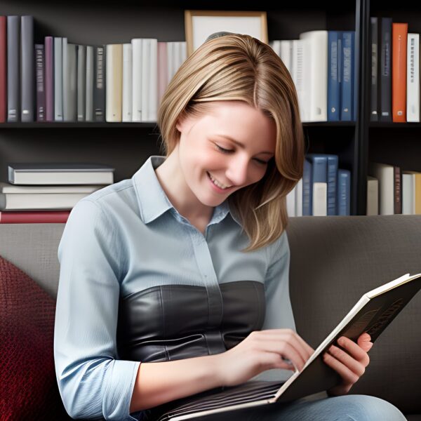 peson on reader
